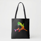 Tote Bag Requin coloré (Devant)