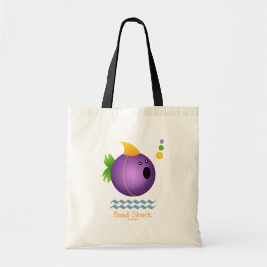 Tote Bag Requin de perle - pourpre (Devant)