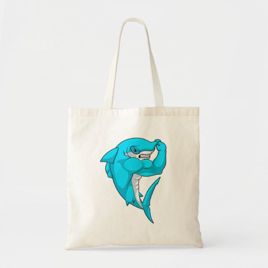 Tote Bag requin-marteau en tant que culturiste au Bodybuild (Devant)