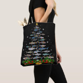 Tote Bag Requin Noël Arbre de requin Amateurs de cadeaux (De près)