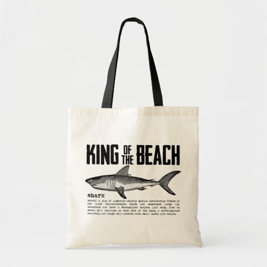Tote Bag Requin Vintage Beach King avec définition (Devant)