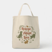 Tote Bag Rescue, Adopt, Love (Dos)