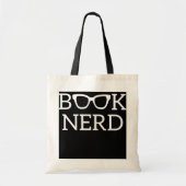 Tote Bag Réserver Nerd lunettes amusant Lecteur Bibliothéca (Devant)