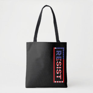 Tote Bag RÉSISTER Drapeau des États-Unis