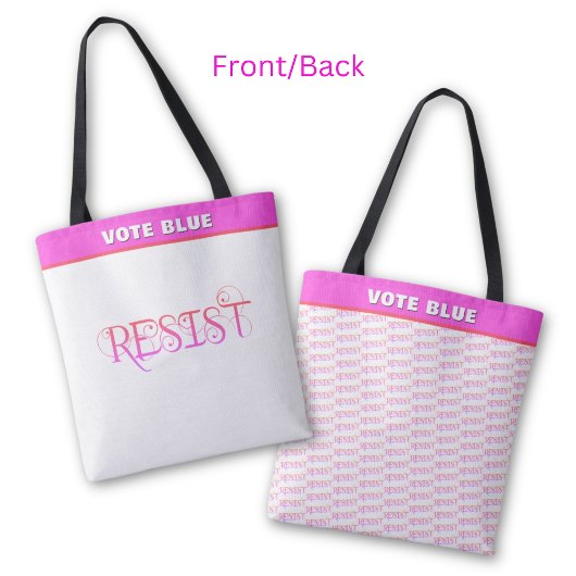 Tote Bag Résister en rose Répéter