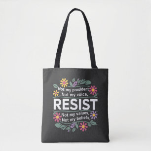 Tote Bag Résistez à une protestation botanique subtile cont