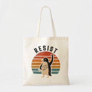 Tote Bag Résistez Aux Manifestations De Pingouins Contre Le
