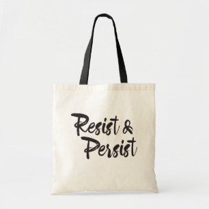 Tote Bag Résistez persistent manuscrit moderne Fourre-tout