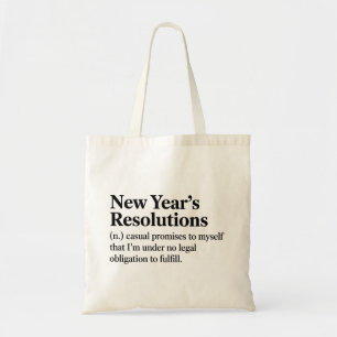 Tote Bag Résolutions drôles de Nouvel An Nouvel An sarcasti