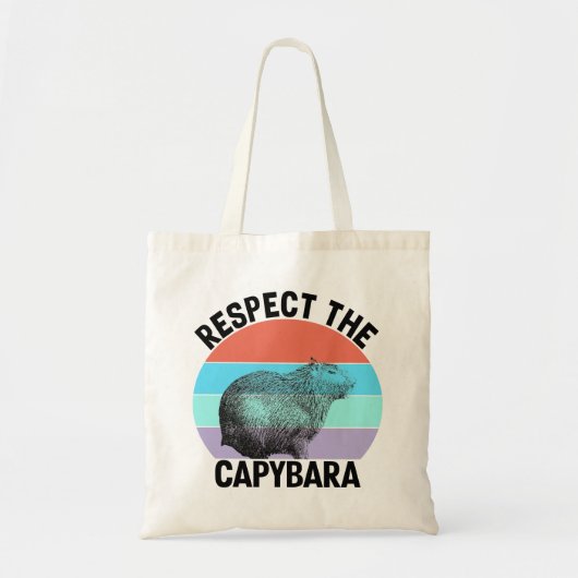 Tote Bag Respectez Le Capybara Drôle Rongeur Capybara (Devant)