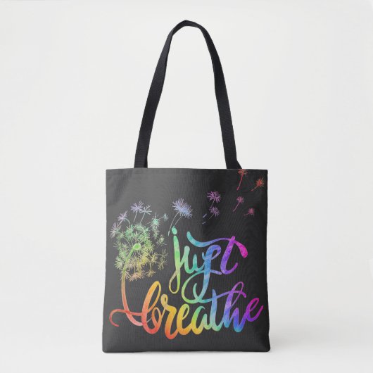 Tote Bag Respire | le dandelion souffle dans le vent (Devant)