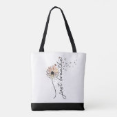 Tote Bag Respirez simplement Papillon Pissenlit Inspiration (Dos)