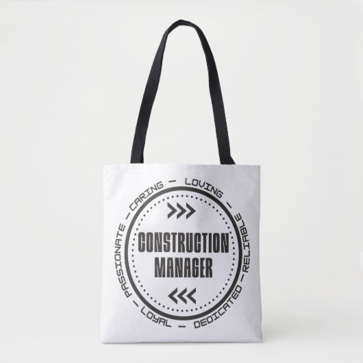 Tote Bag Responsable de la construction (Devant)