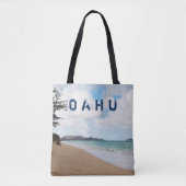 Tote Bag Ressacs et plage d'Oahu Hawaï (Devant)