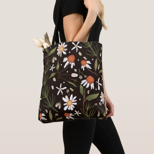 Tote Bag Ressort Motif de surface Florale (De près)