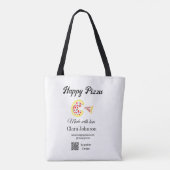 Tote Bag Restaurant de pizzas café pizzeria scannez le code (Dos)