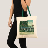 Tote Bag Restaurant vintage, Retro Rhinebeck Roadside Diner (Devant (produit))