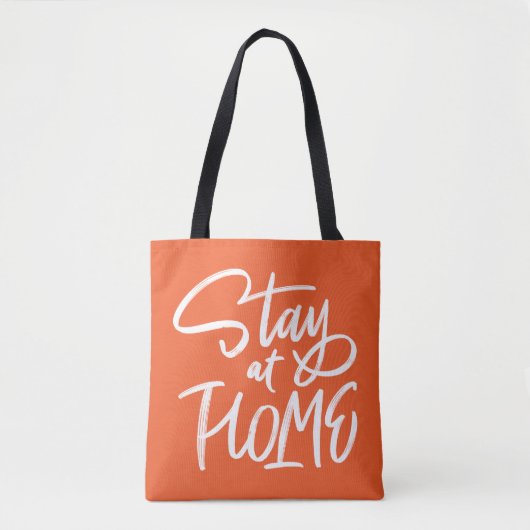 Tote Bag Restez à la maison (Devant)