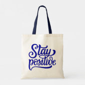 Tote Bag Restez bleu positif (Dos)