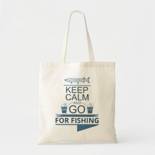 Tote Bag Restez calme et allez pêcher