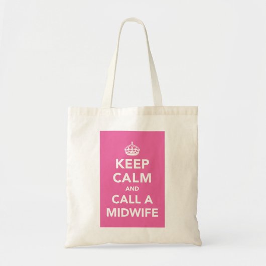 Tote Bag Restez calme et appelez une sage-femme (Devant)