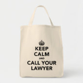 Tote Bag Restez Calme Et Appelez Votre Avocat (Devant)