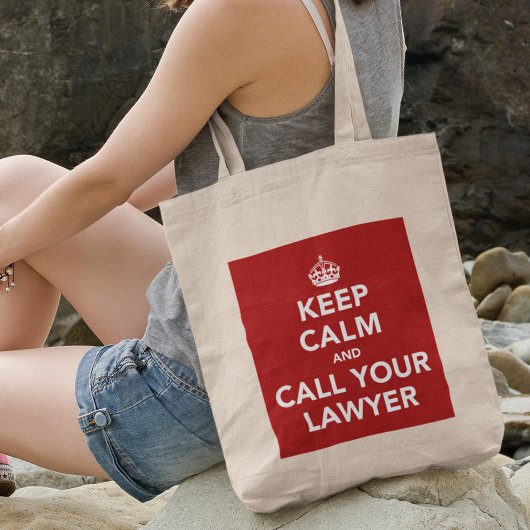 Tote Bag Restez calme et appelez votre avocat