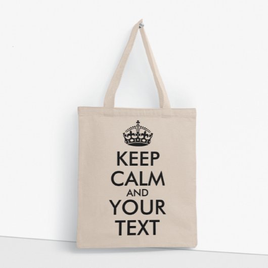 Tote Bag Restez calme et continuez - Créez votre propre
