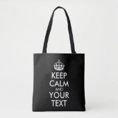 Tote Bag Restez calme et continuez - Créez votre propre (Devant)