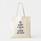 Tote Bag Restez Calme Et Faites De L'Aliyah (Dos)