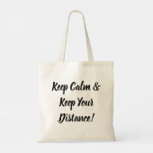 Tote Bag Restez calme et gardez vos distances. (Dos)
