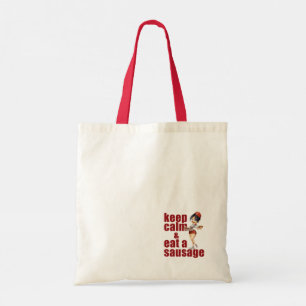 Tote Bag Restez calme et mangez une saucisse