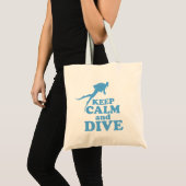 Tote Bag Restez calme et plongez (Devant (produit))