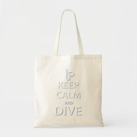 Tote Bag Restez calme et plongez (Devant)