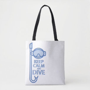 Tote Bag Restez calme et plongez