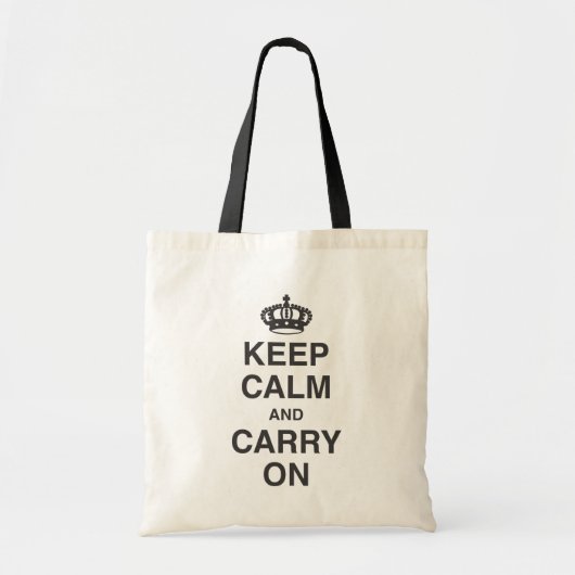 Tote Bag Restez calme et poursuivez (Devant)