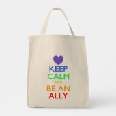Tote Bag Restez calme et soyez un allié (Dos)