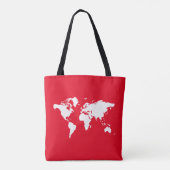 Tote Bag Restez calme et voyagez dans le monde (Dos)
