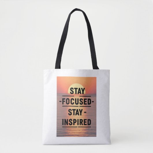 Tote Bag Restez concentré - Restez inspiré option 2 (Devant)