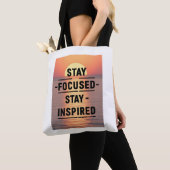 Tote Bag Restez concentré - Restez inspiré option 2 (De près)