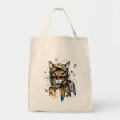 Tote Bag Restez Cool Chat avec des Lunettes de Soleil & Éch (Devant)