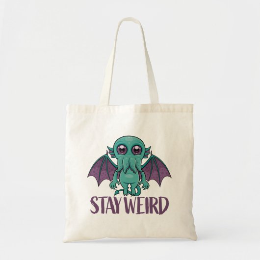 Tote Bag Restez Drôle Mignon Monstre Cthulhu (Devant)