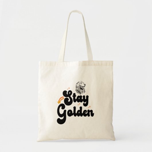 Tote Bag Restez Golden Super Retriever Chien Animaux Animau (Devant)