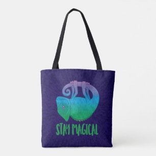 Tote Bag Restez magique Lévitation Chameleon