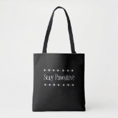 Tote Bag Restez Pawsitive Funky Motivational Chat Chien (Devant)