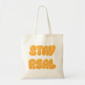 Tote Bag Restez réel (Devant)