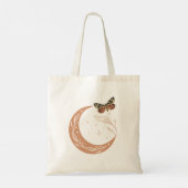 Tote Bag Restez sauvage Lune Enfant Papillon esthétique Boh (Dos)