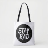 Tote Bag Restez typographie de Rad (Devant)