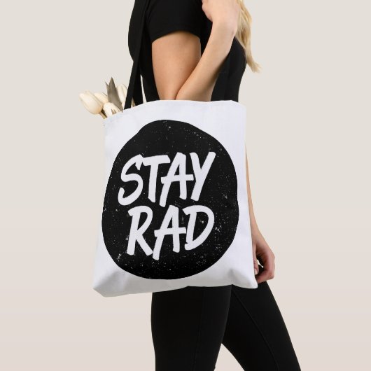 Tote Bag Restez typographie de Rad (De près)