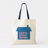 Tote Bag Restons à la maison Bleu (Dos)